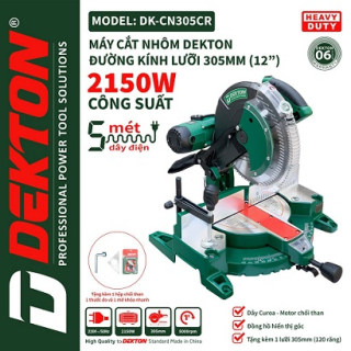 Máy cắt nhôm dây curoa Dekton DK-CN305CR gồm lưỡi 120 răng 305mm